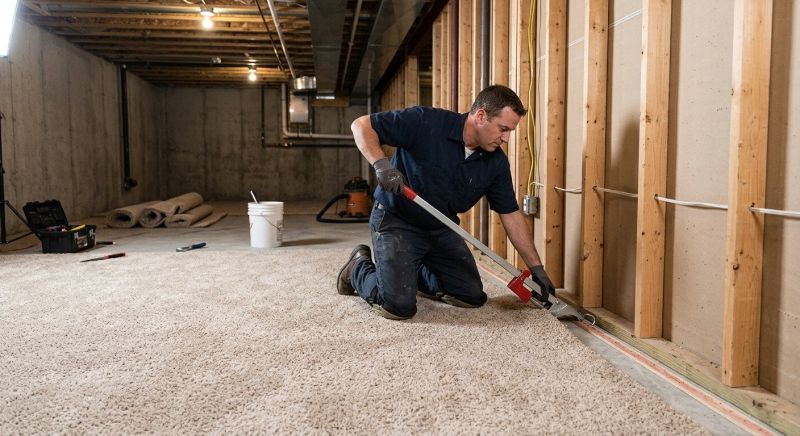 Basement Carpet Stretching in Littleton, CO